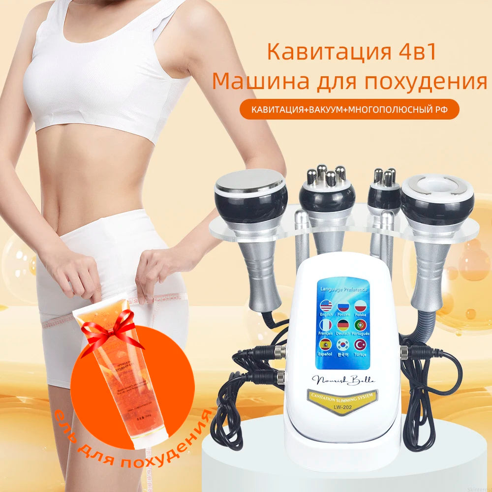 MISSHEART 4In1 Cavitation Body Slimming Massager For Skin Tightening