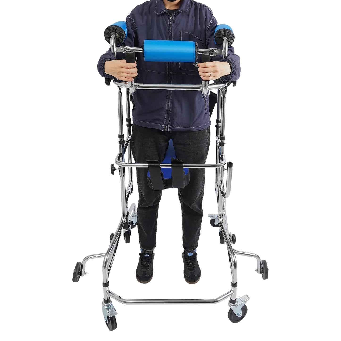 NONEM Rollator Walker With Adjustable Height And 8 Braked Wheels