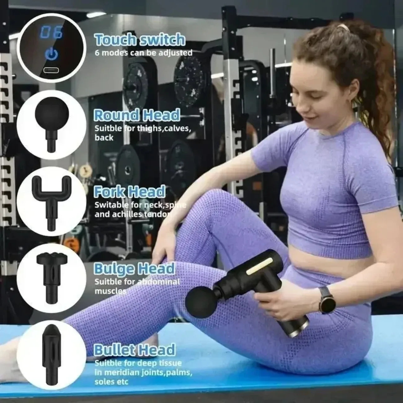 Diamr USB Massage Gun Portable Fascia Relaxer Neck Shoulders Back