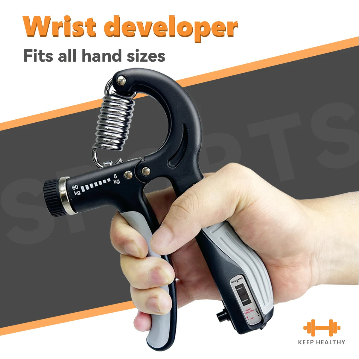 Grip Strength Trainer Adjustable Hand Grip Strengthener 11-132 Lbs