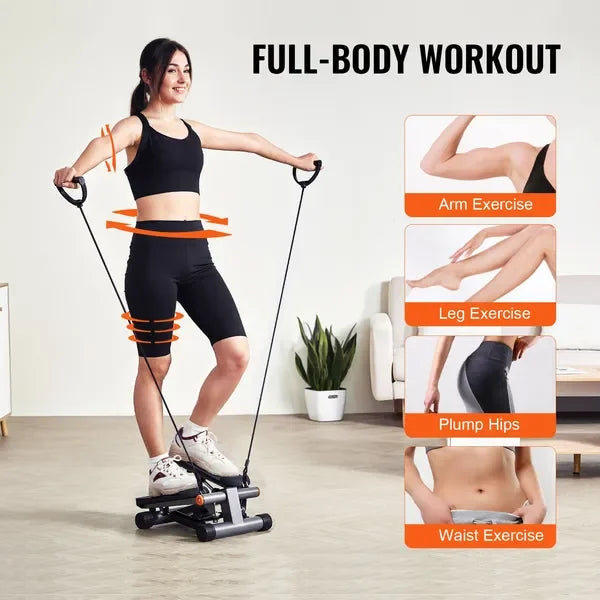 Noned Hydraulic Mini Stepper With ResiBand For Home Exercise