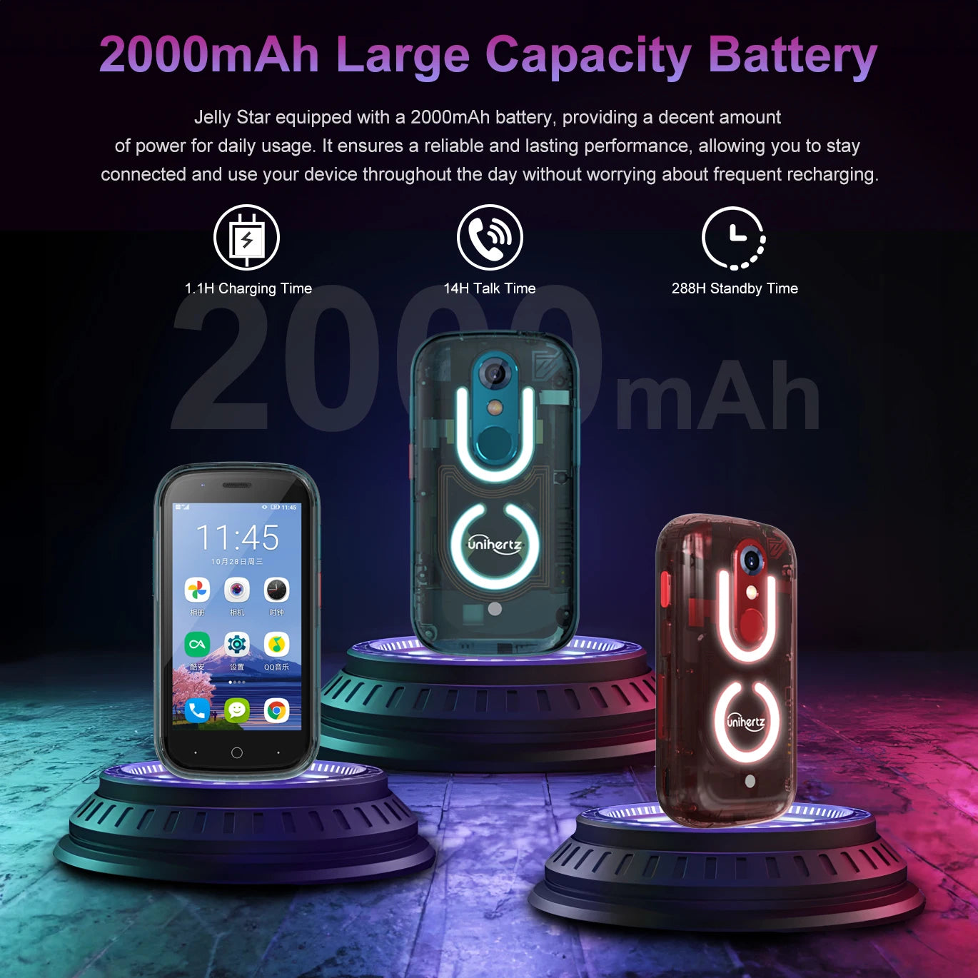 Unihertz Jelly Star Mini Smartphone Android 13 8GB RAM 256GB