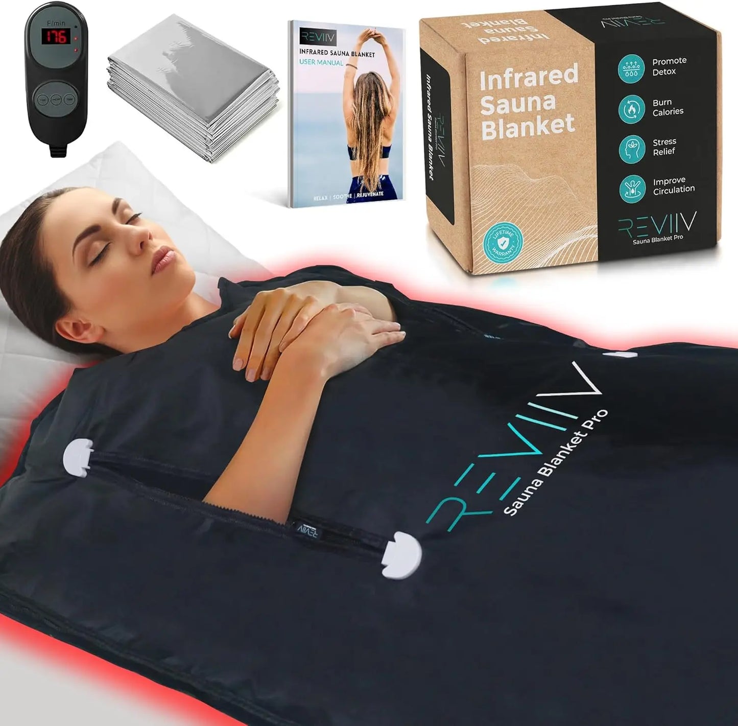 Portable Far Infrared Sauna Blanket With Zipper Arm Holes