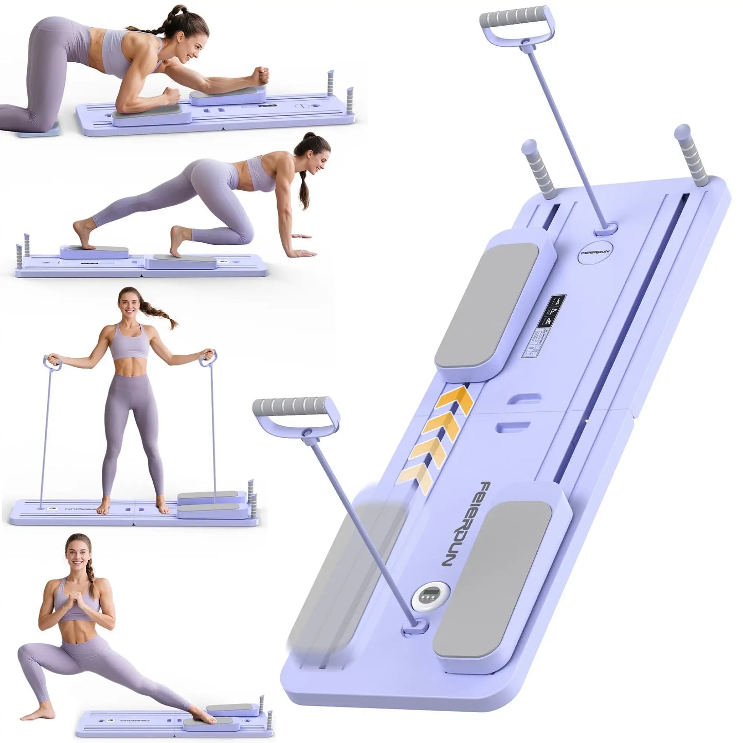 FED 5 In 1 Folding Pilates Board Reformer 300 Pounds