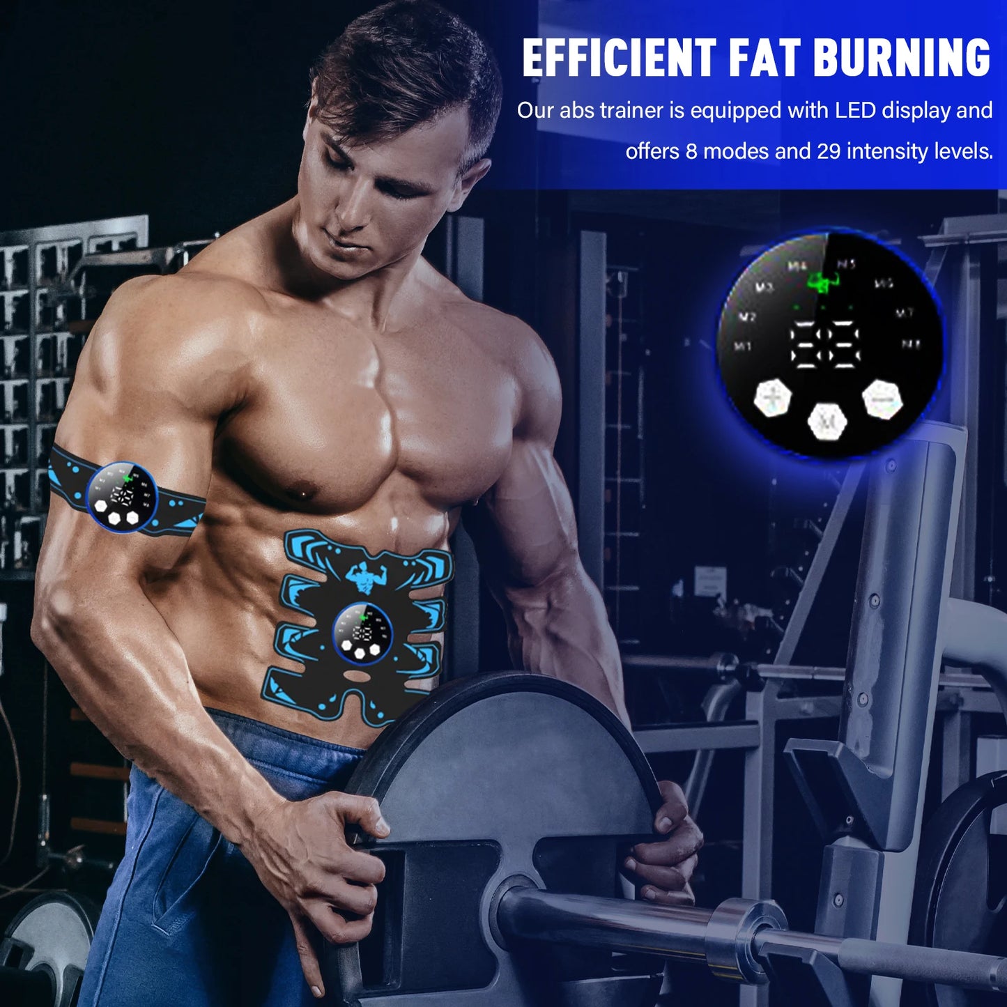 APWIKOGER Ab Stimulator Belt for Fitness and Strength Toning Training