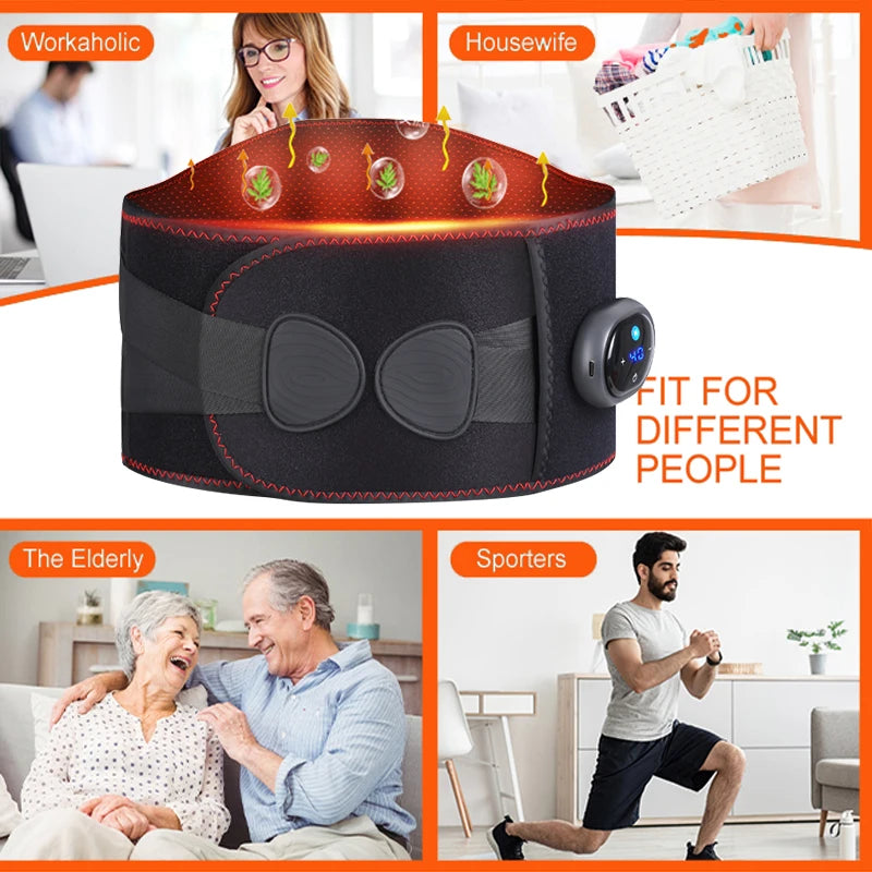 Cordless Heating And Massage Belt For Waist And Back Relief