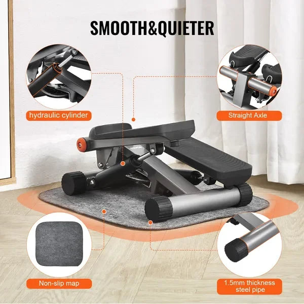 Noned Hydraulic Mini Stepper With ResiBand For Home Exercise