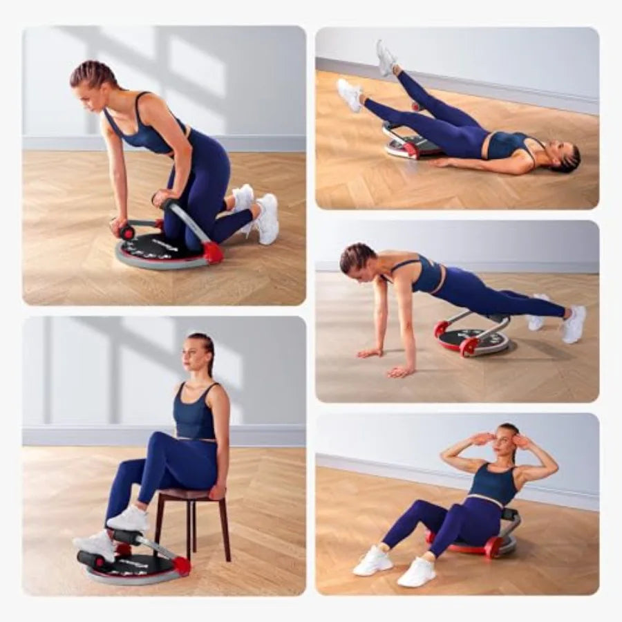 Ab Machine Sit Up Exercise Equipment with 3 Adjustable Resistance Levels Automatic Rebound Ab Crunch Machine for Core Wo