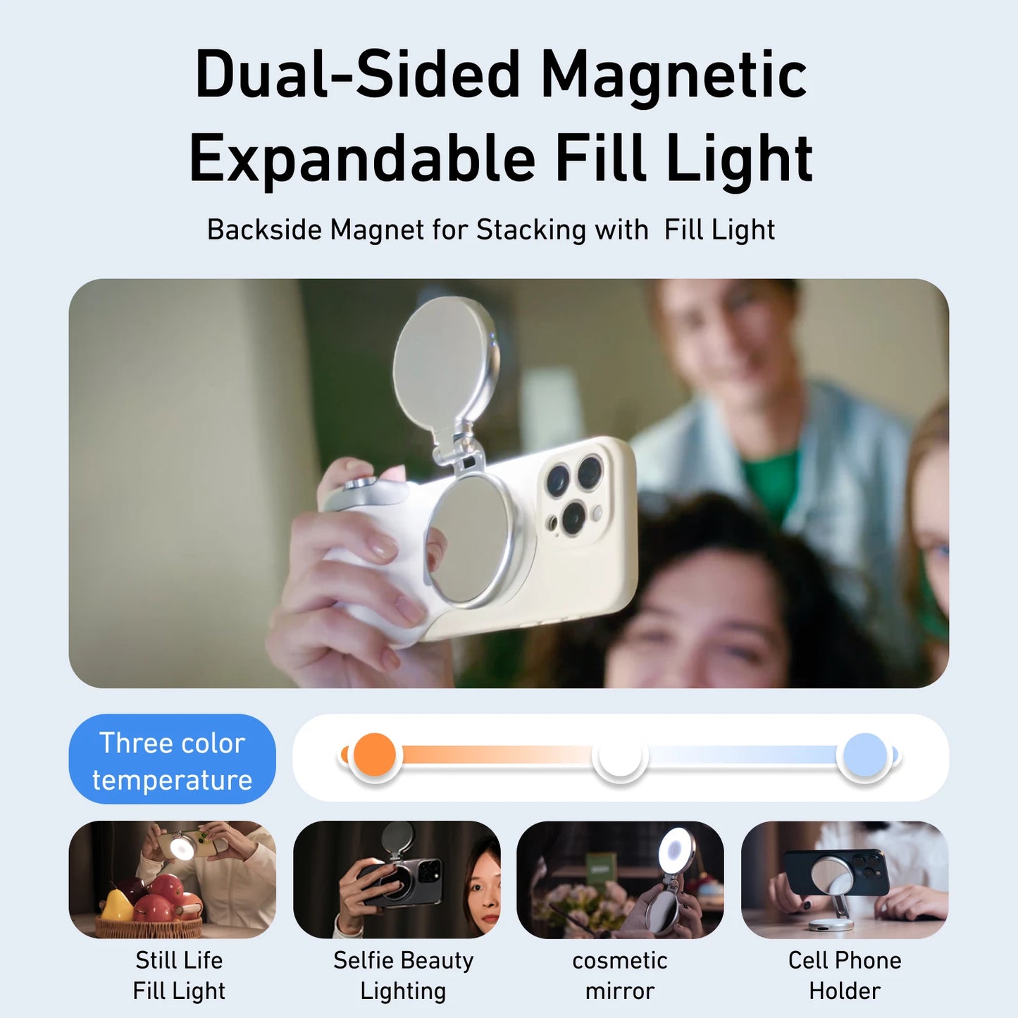 TELESIN Magnetic Grip for Smartphones With Remote Control Handle