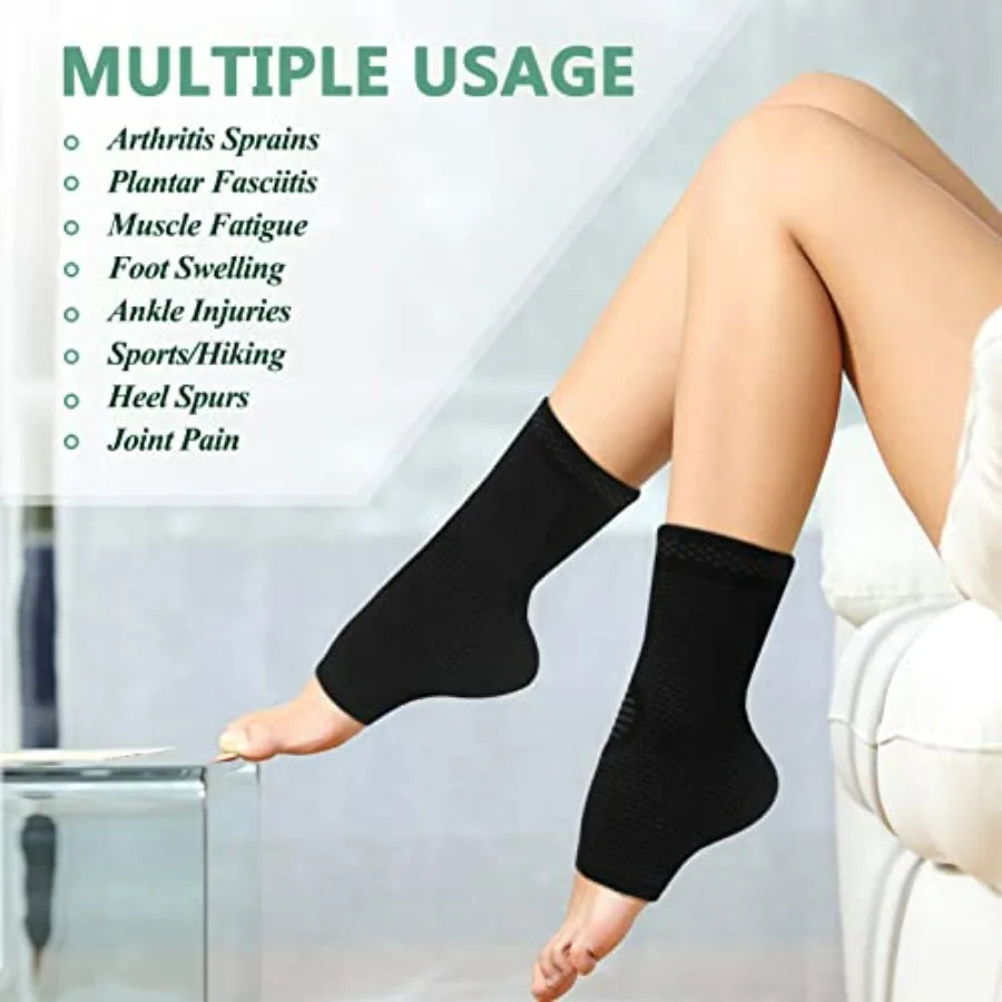 Ankle Brace 2 Pack Ankle Compression Sleeve For Injury Recovery