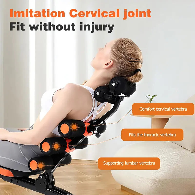 Foldable abdominal exercise bench，Adjustable sit-up machine with leg locking device Home gym core trainer, for training abdomina