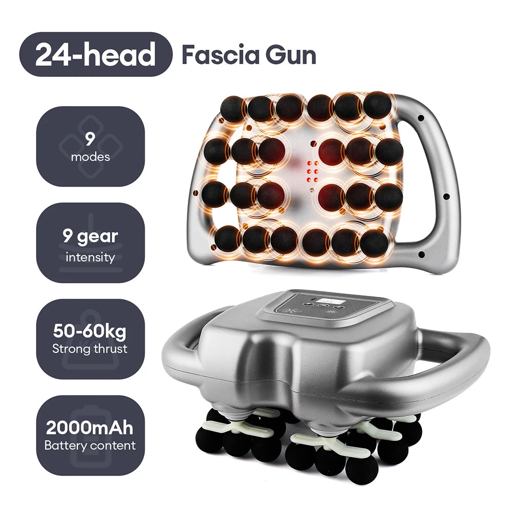 Foreverlily 16 Head Fascia Gun High Frequency Massage Device