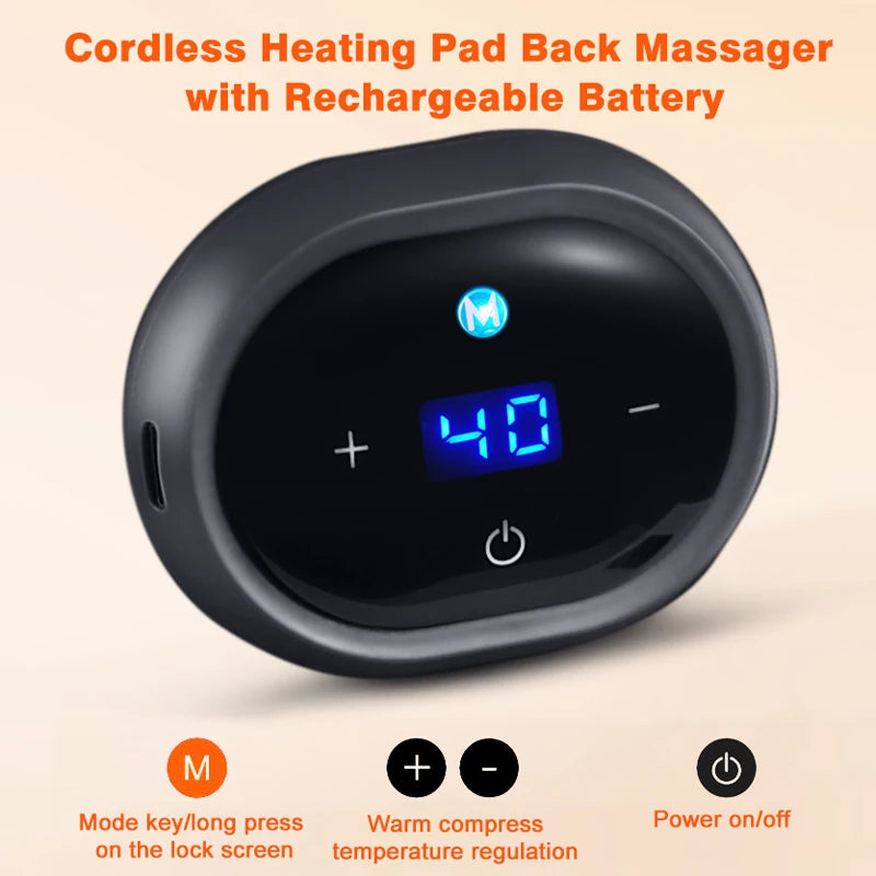 Cordless Heating And Massage Belt For Waist And Back Relief