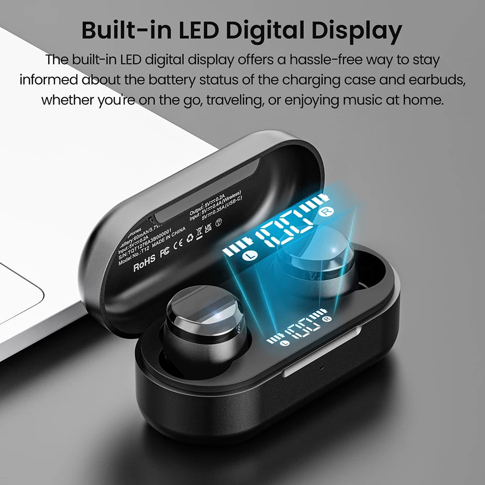 TOZO Tonal Dots TWS Earbuds With LED Display ENC Calls