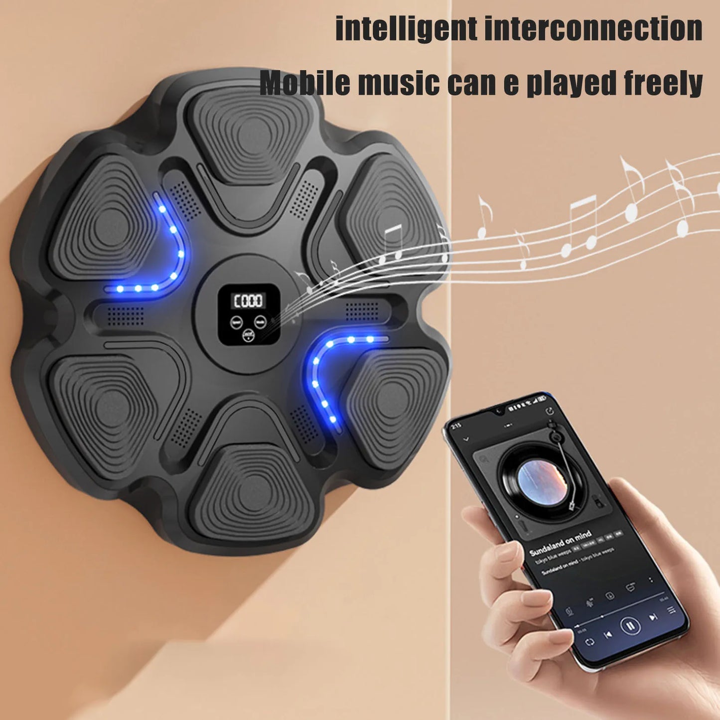 MIAO-US Wall Mounted Musical Boxing Machine Interactive Target Training