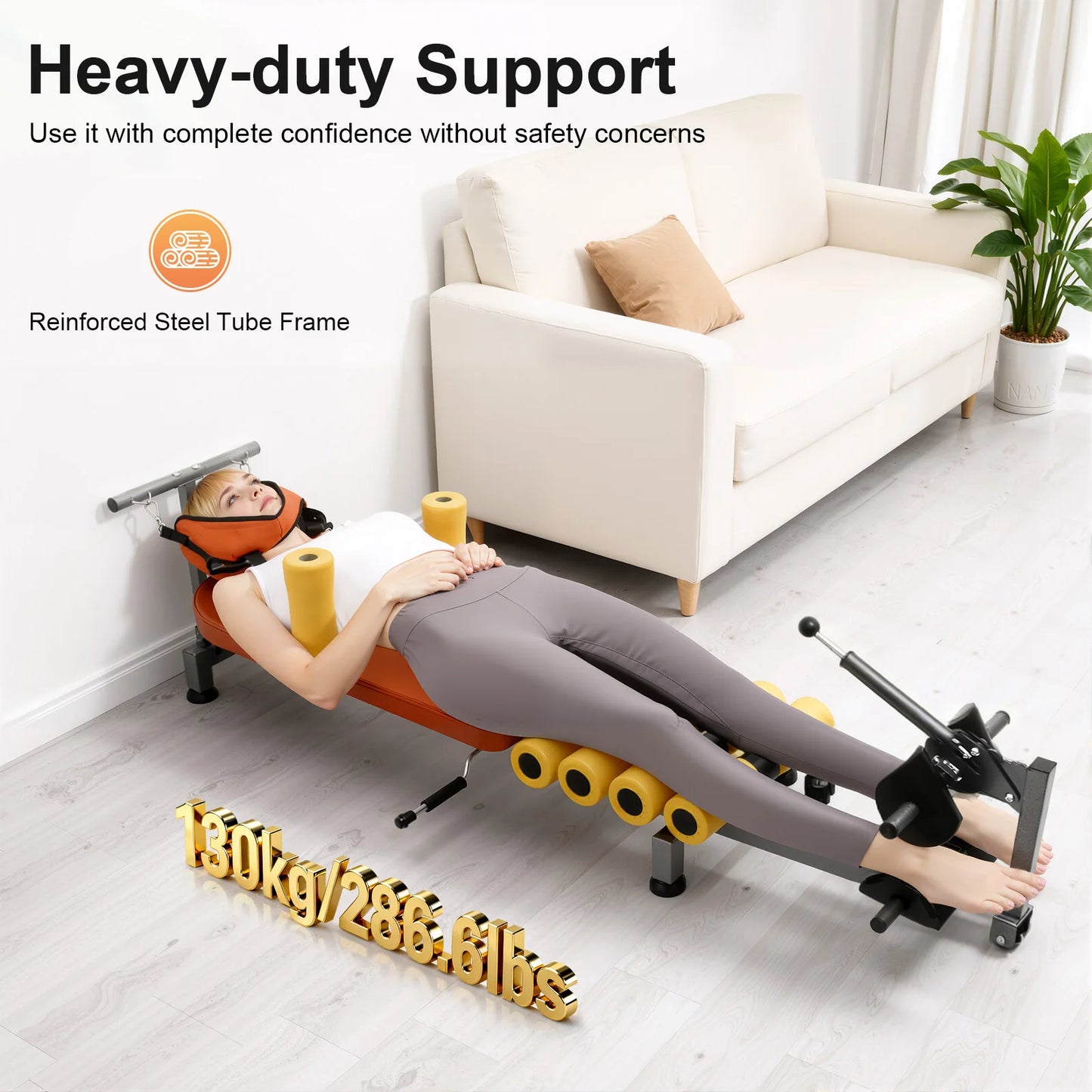 Adjustable Back Stretch Bench for Spinal Decompression and Pain Relief