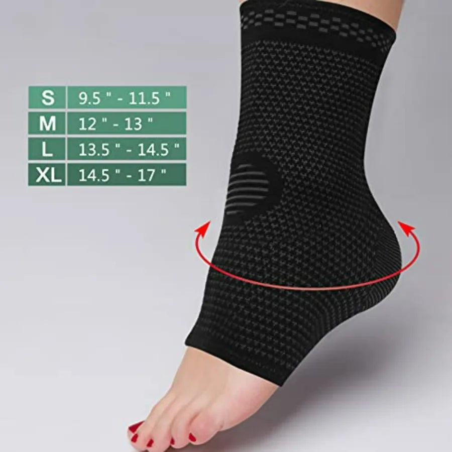 Ankle Brace 2 Pack Ankle Compression Sleeve For Injury Recovery
