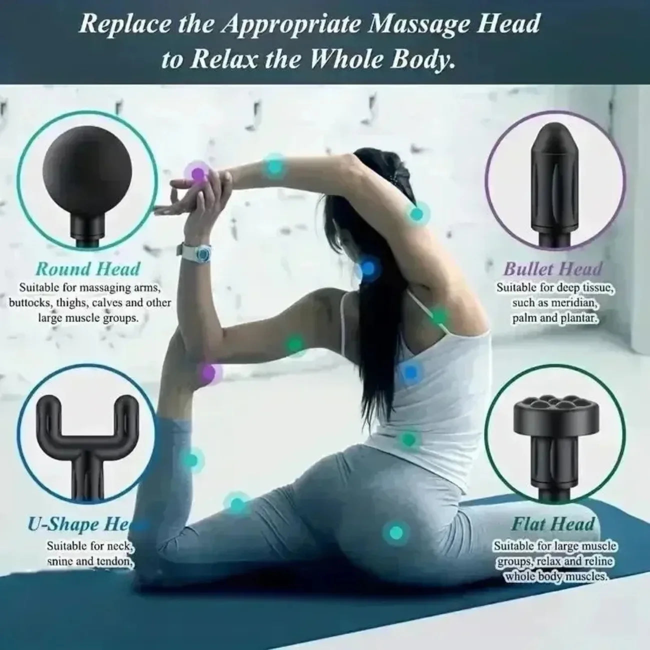 Diamr USB Massage Gun Portable Fascia Relaxer Neck Shoulders Back