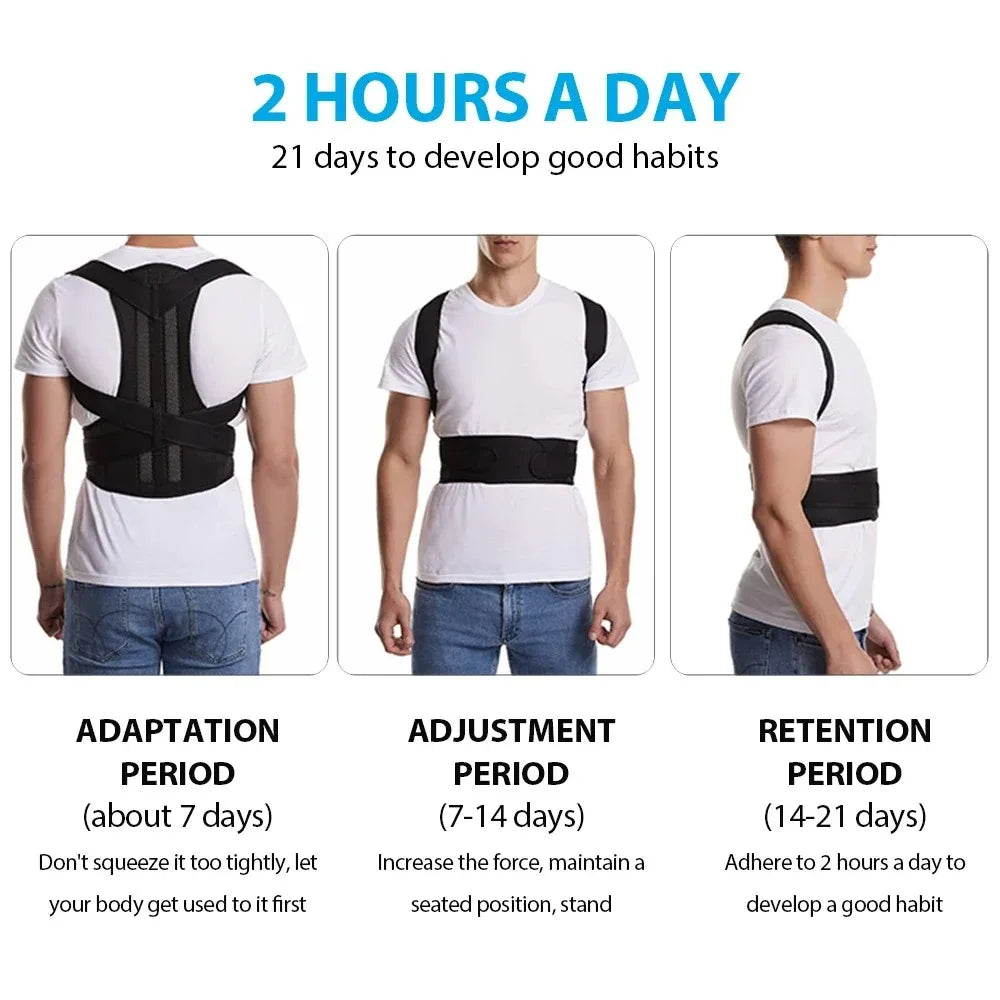 Back Brace Posture Corrector Belt For Shoulder Lumbar Support