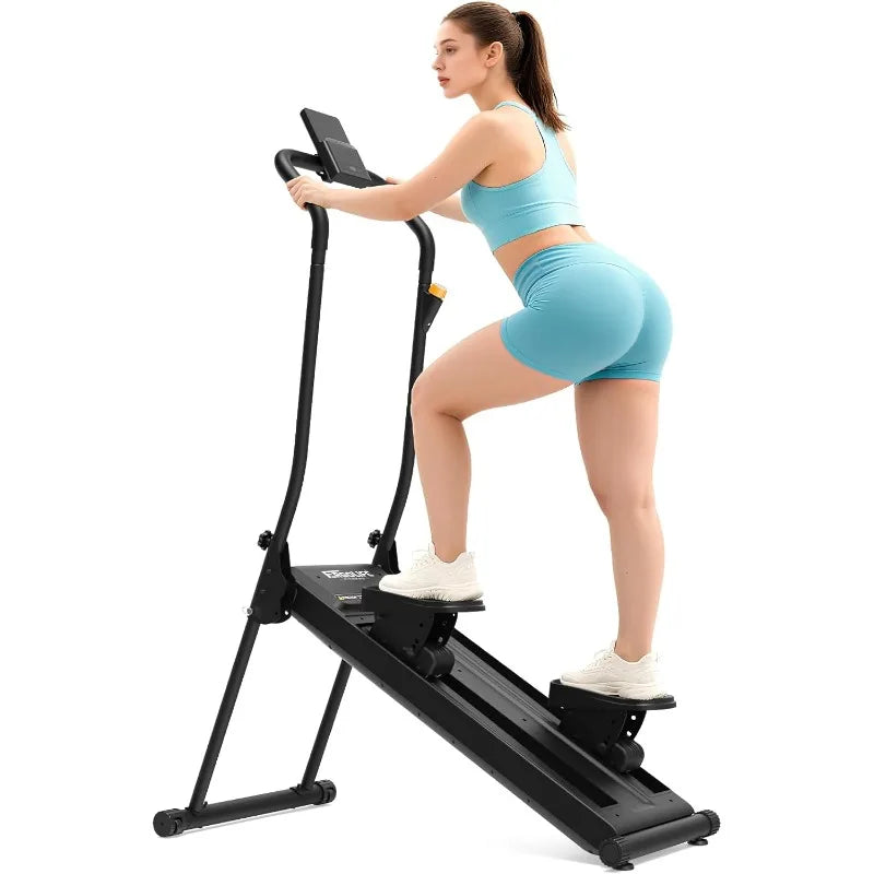 ERGOLIFE Stair Stepper with 6-Level Adjustable Resistance, 350lbs Upgrade Foldable Stairmaster Machine for Home Gym Workout