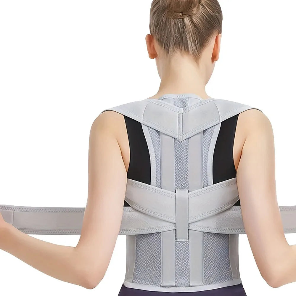 Universal posture belt for men and women - comfortable and fitting back support, elastic with back support