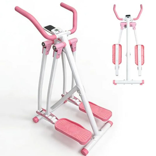 XMSJ Air Walking Elliptical Exercise Machine Foldable LCD Cardio Trainer