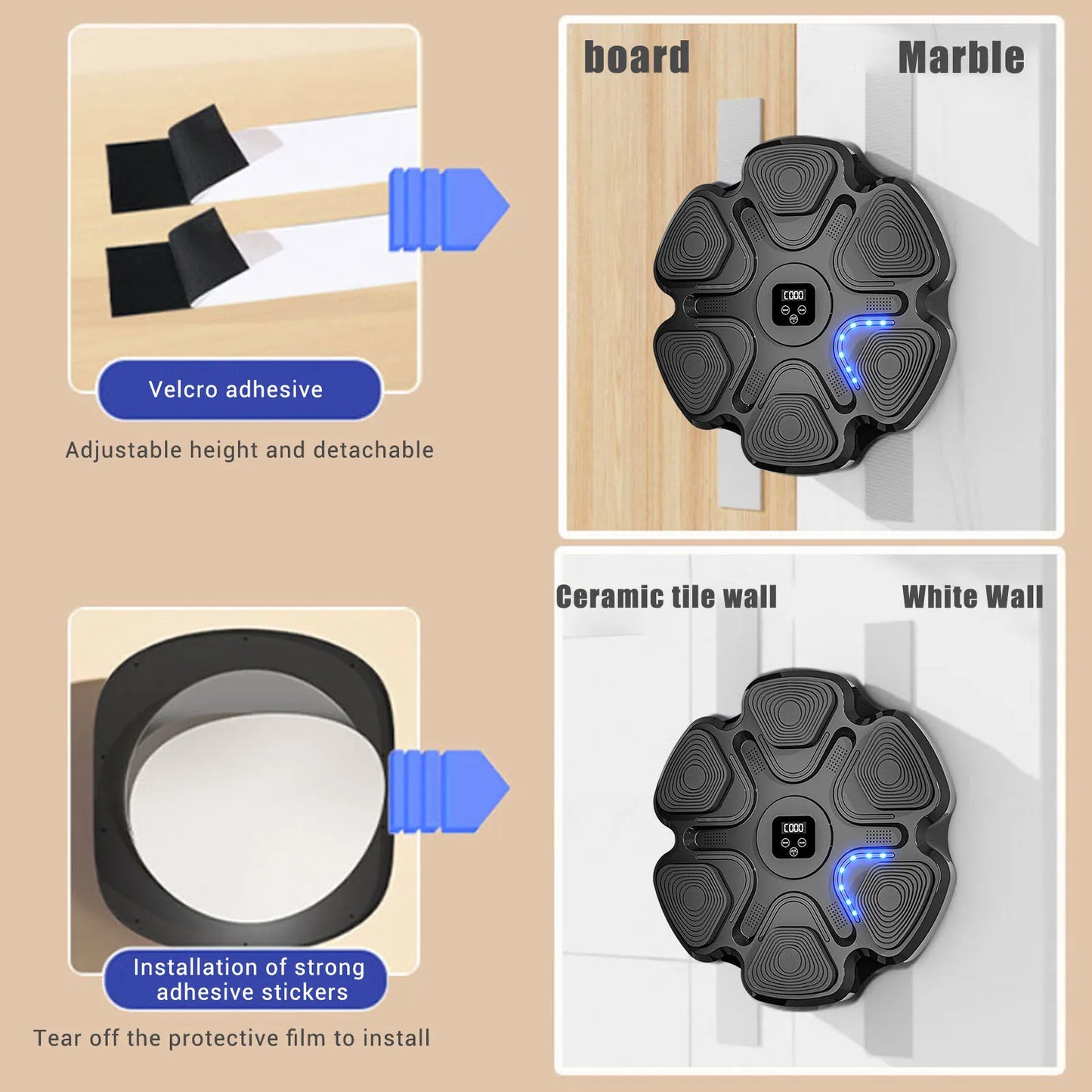 MIAO-US Wall Mounted Musical Boxing Machine Interactive Target Training