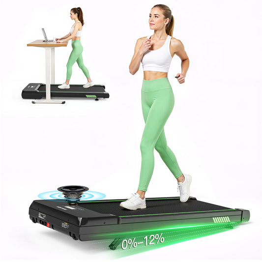 AKLUER Walking Pad with 12% Incline, 2.5HP Under Desk Treadmill