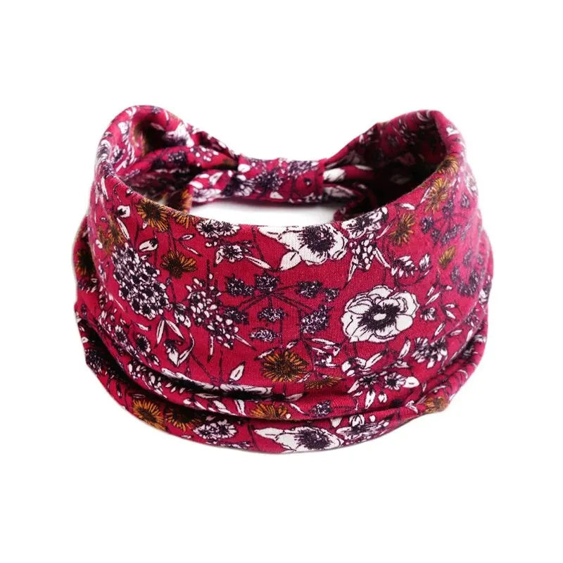Bohemian Trendy Yoga Motion Hairpie Sweat-Absorbing Sweat Absorption And Elastic Cotton Head Ladies Headwear Hair Accessories