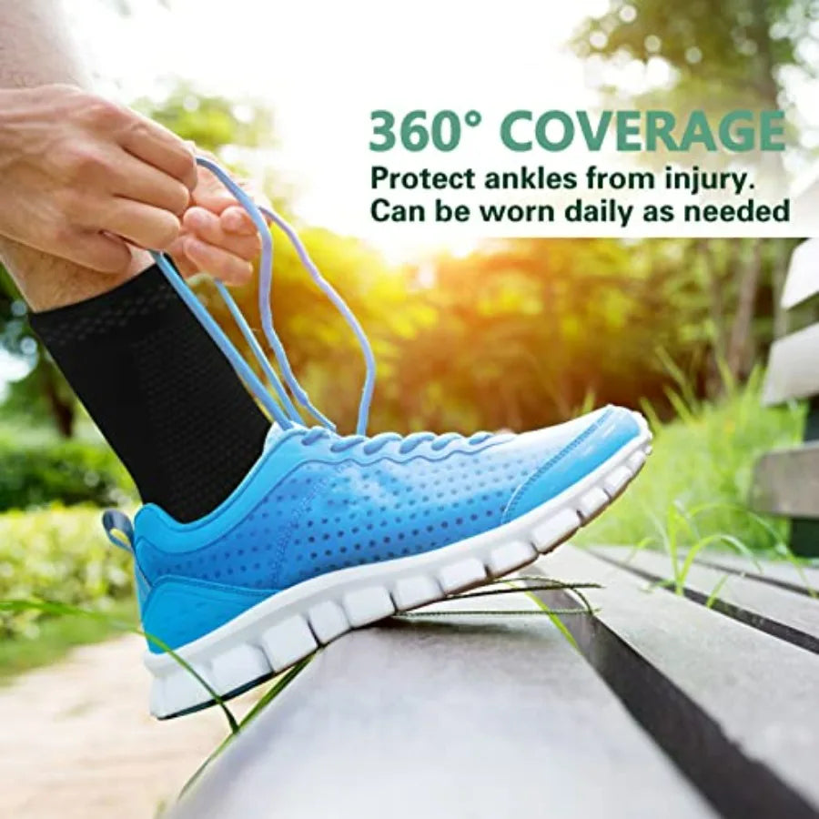 Ankle Brace 2 Pack Ankle Compression Sleeve For Injury Recovery