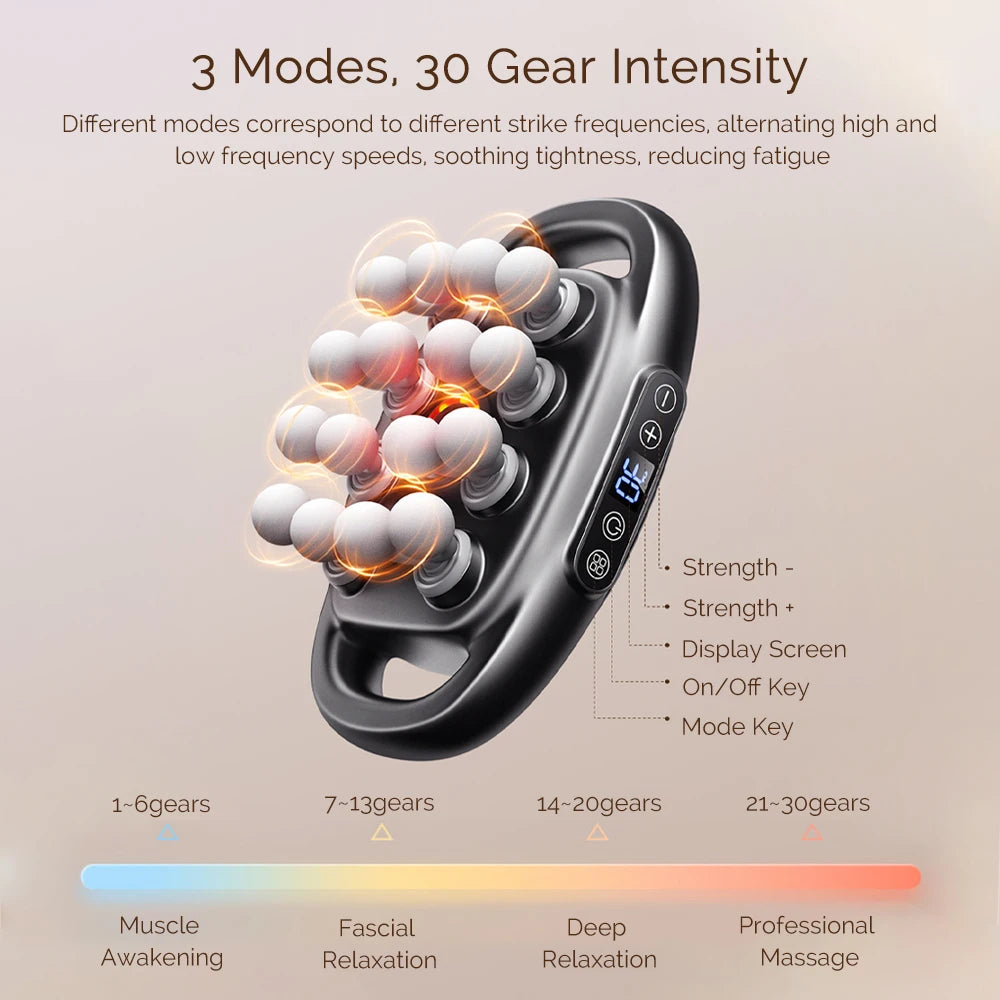 Foreverlily 16 Head Fascia Gun High Frequency Massage Device