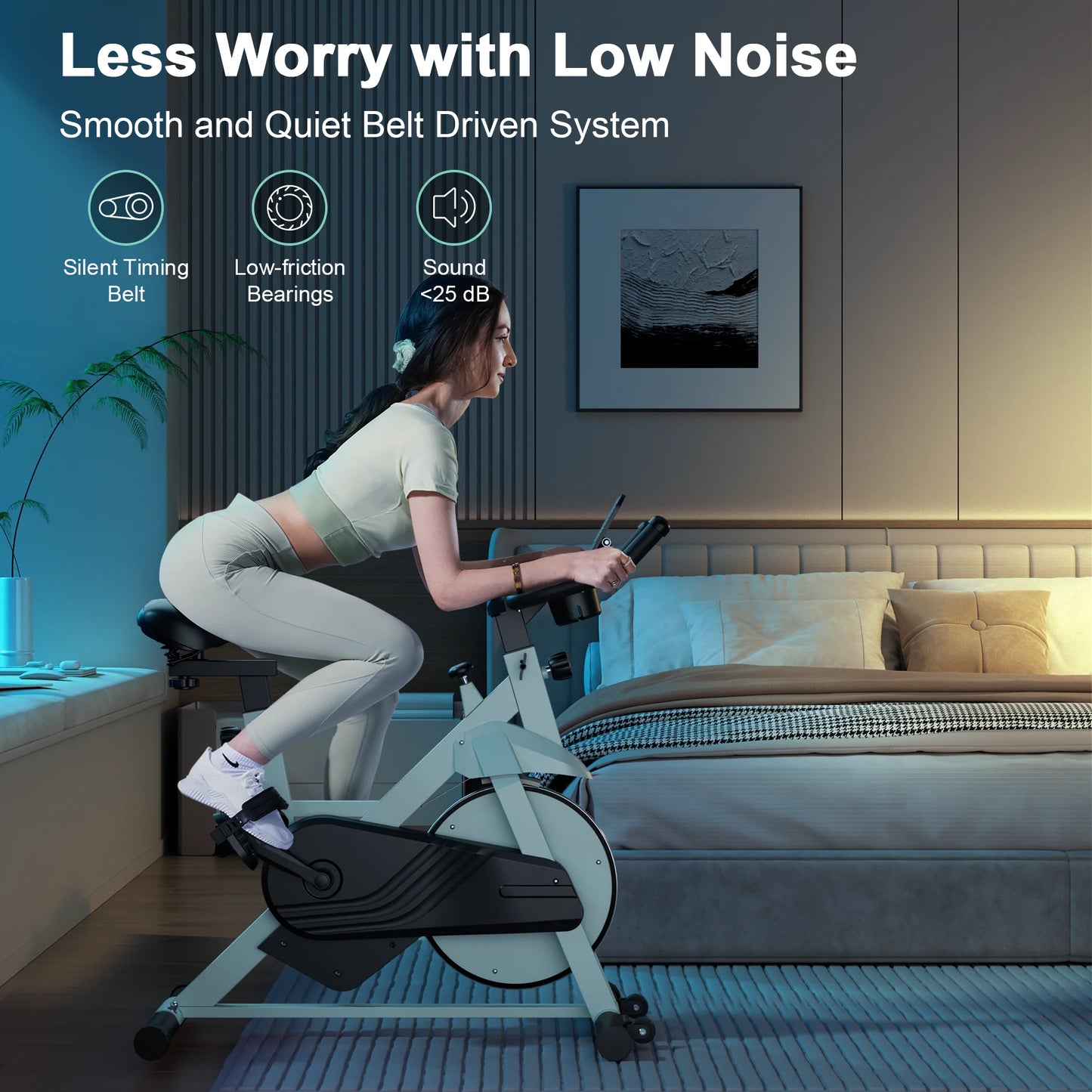 Superun 32-Level Magnetic Resistance Exercise Bike for Home