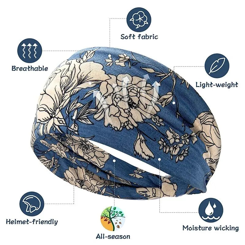 Bohemian Trendy Yoga Motion Hairpie Sweat-Absorbing Sweat Absorption And Elastic Cotton Head Ladies Headwear Hair Accessories