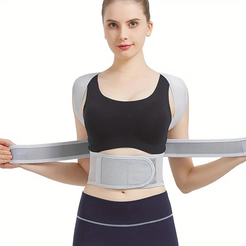 Universal posture belt for men and women - comfortable and fitting back support, elastic with back support