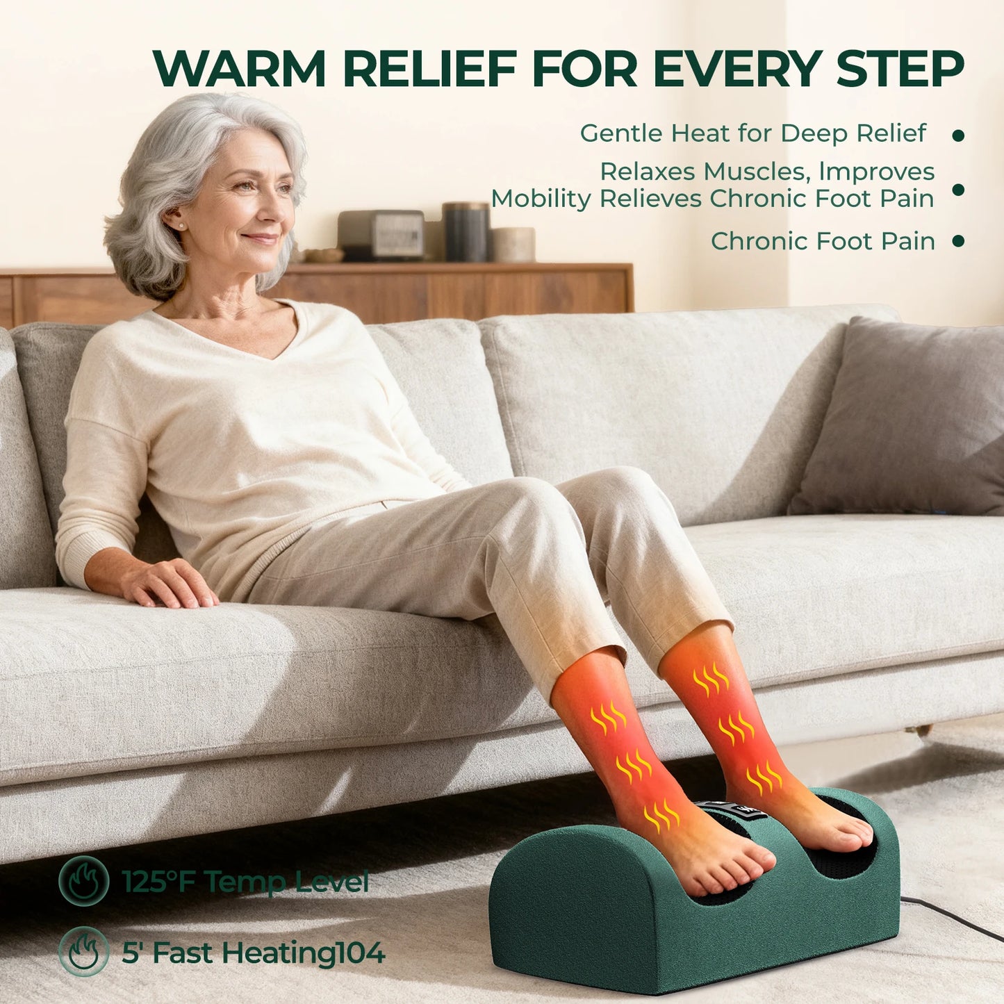 HIMOU Full Body Massage Mat With Heat Detachable Massager Pad