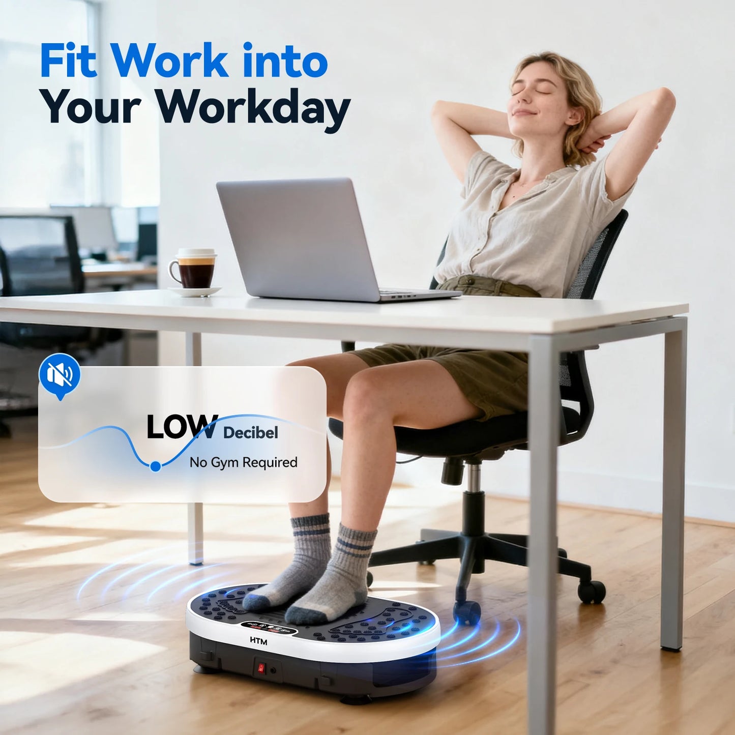 Vibration Plate High Frequency Vibration Fat Burning Fitness Platform 9 Programs 120 Levels Home Gym Weight Loss Remote Control