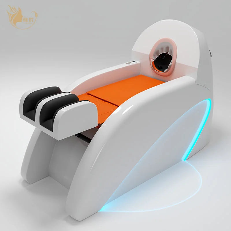 Automatic Shampooing Machine With Adjustable Cleaning Modes And Massage