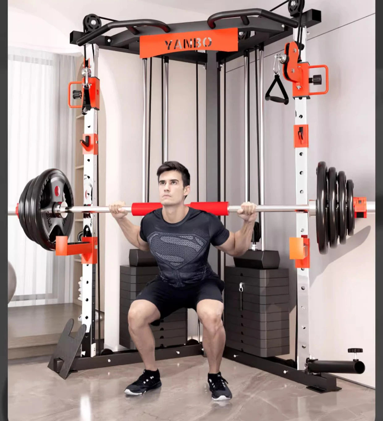 SANSHIKJ Multifunctional Squatting Frame And Gantry Home Fitness Trainer