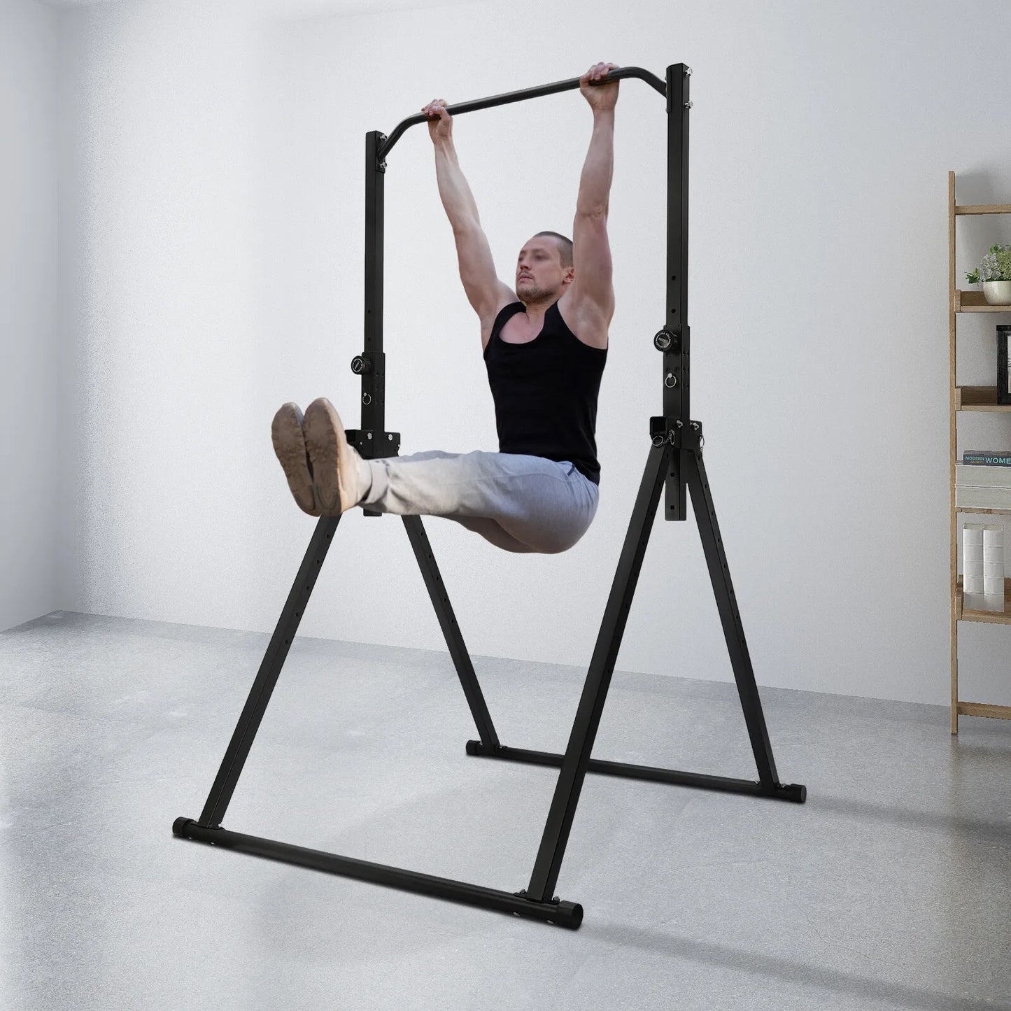 Triangular Pull Up Station Adjustable Height For Home Gym