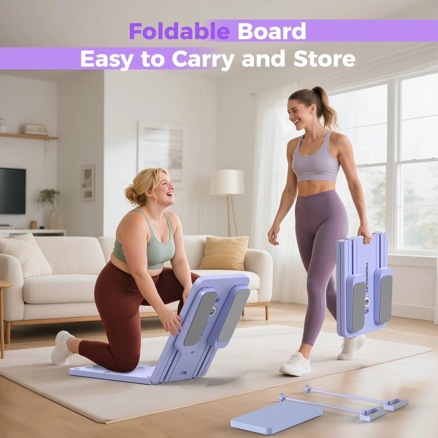 FED 5 In 1 Folding Pilates Board Reformer 300 Pounds
