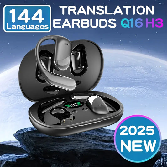 GDLYL 144 Languages AI Translation Earbuds Bluetooth 5.4 Translator