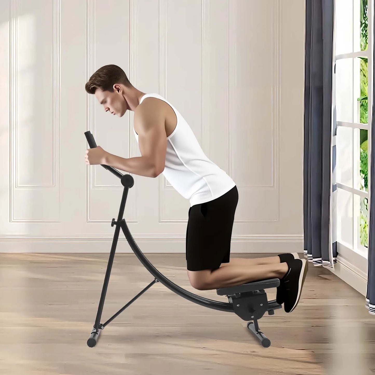 Abdominal Dual Track Crunch Machine for Home Gym Equipment