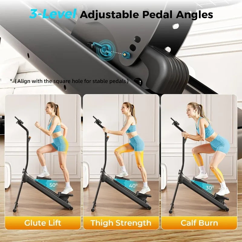 ERGOLIFE Stair Stepper with 6-Level Adjustable Resistance, 350lbs Upgrade Foldable Stairmaster Machine for Home Gym Workout