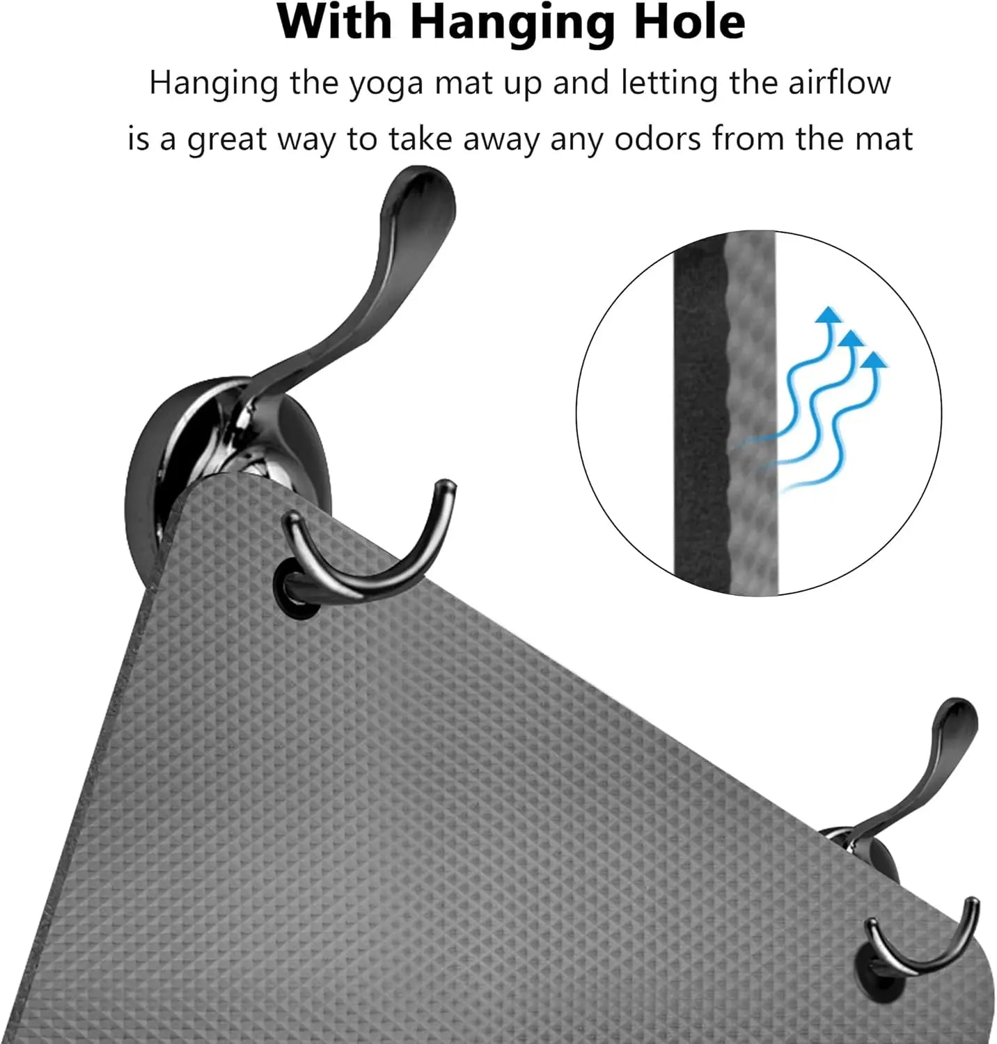 Extra Wide Non-Slip Yoga Mat with Strap and Bag, Thick Exercise Mat for Home Workouts, Pilates, Stretching