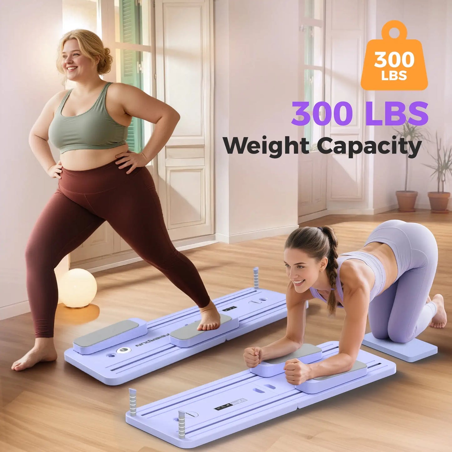 FED 5 In 1 Folding Pilates Board Reformer 300 Pounds
