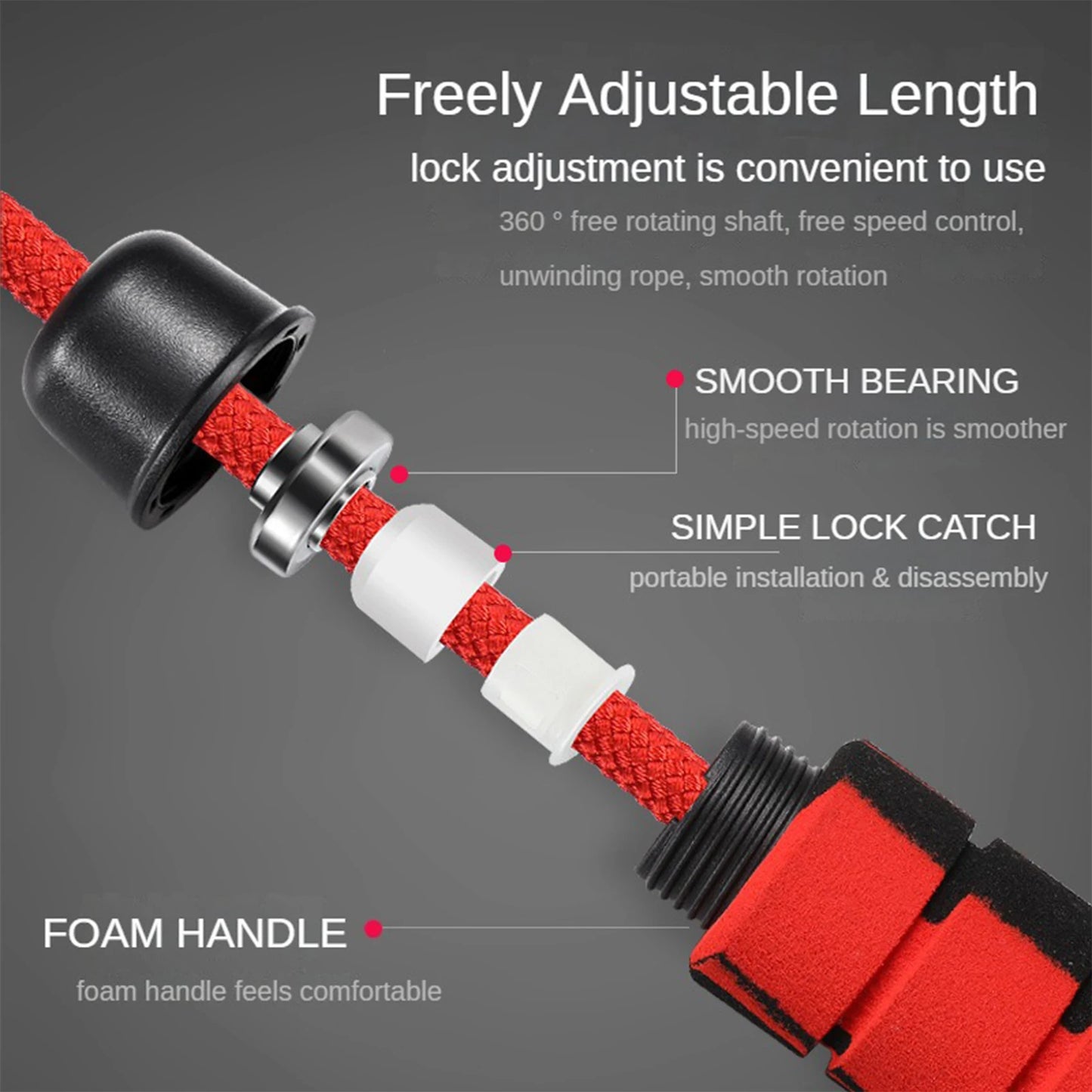 Jump Rope Crossfit Foam Grip Handles For Fitness Training