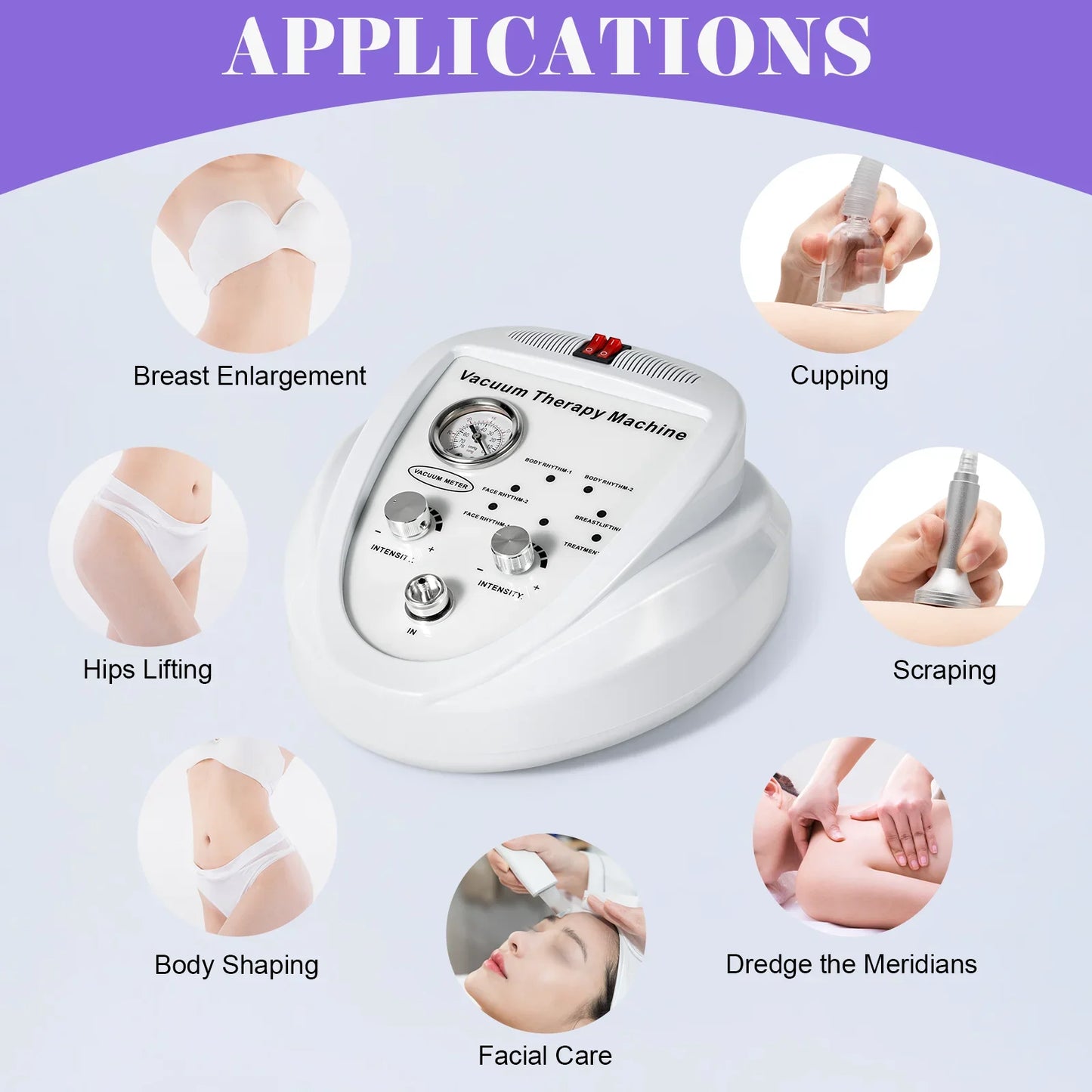 Professional Vacuum Therapy Machine With 24 Cups And 3 Pumps